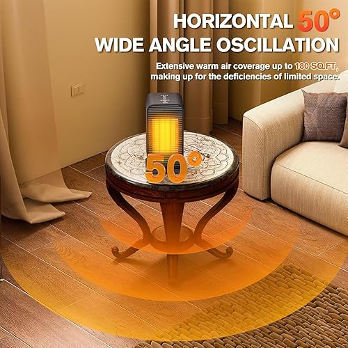 Miniatura 5 de Calentadores de espacio eléctricos portátiles para uso en interiores, mini calentador de espacio y ventilador, calentador de escritorio pequeño para