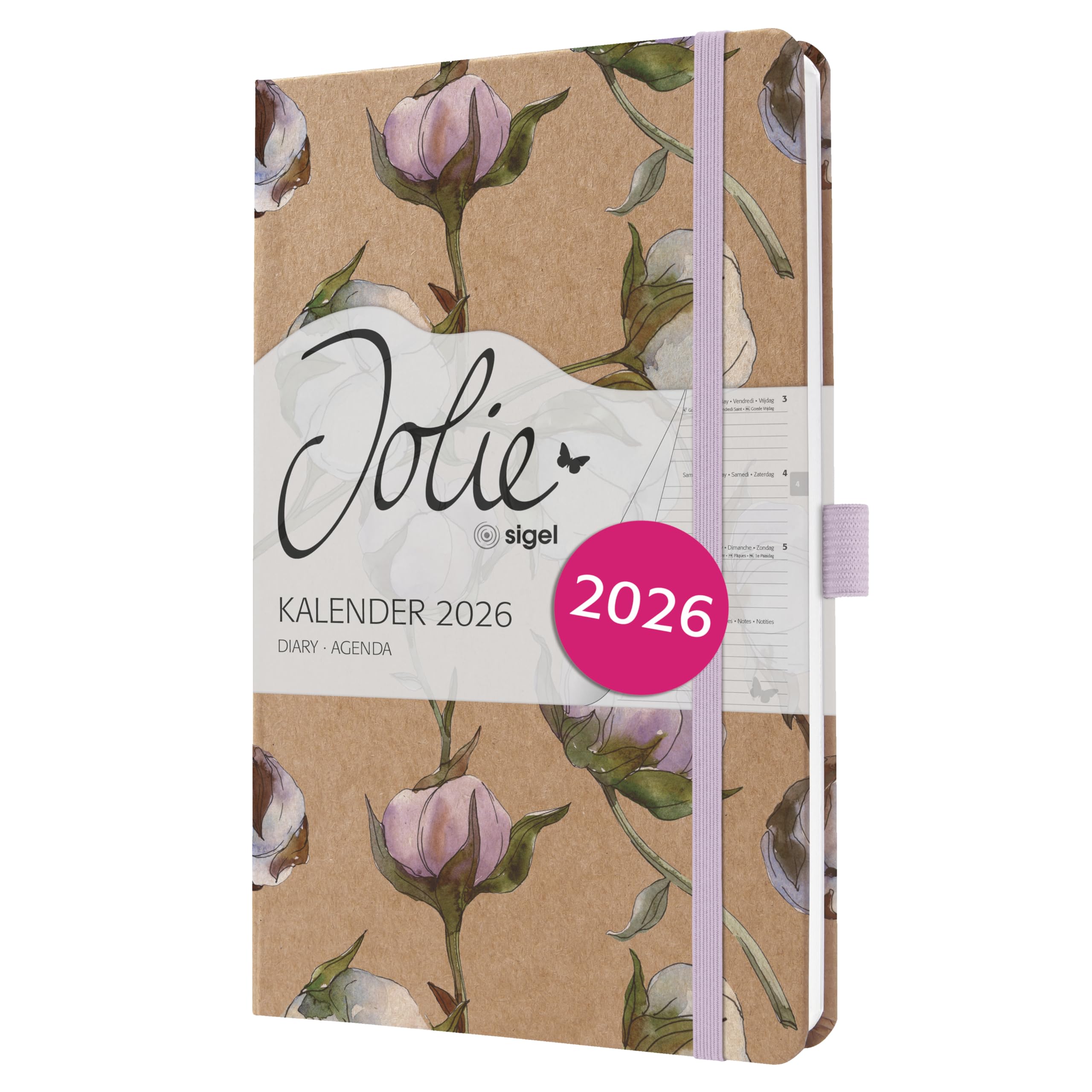 Sigel Wochenkalender Jolie 2026, Ca. A5, Orange  A5, 1 Woche / 2 Seiten Agenda 58232038 - View #2