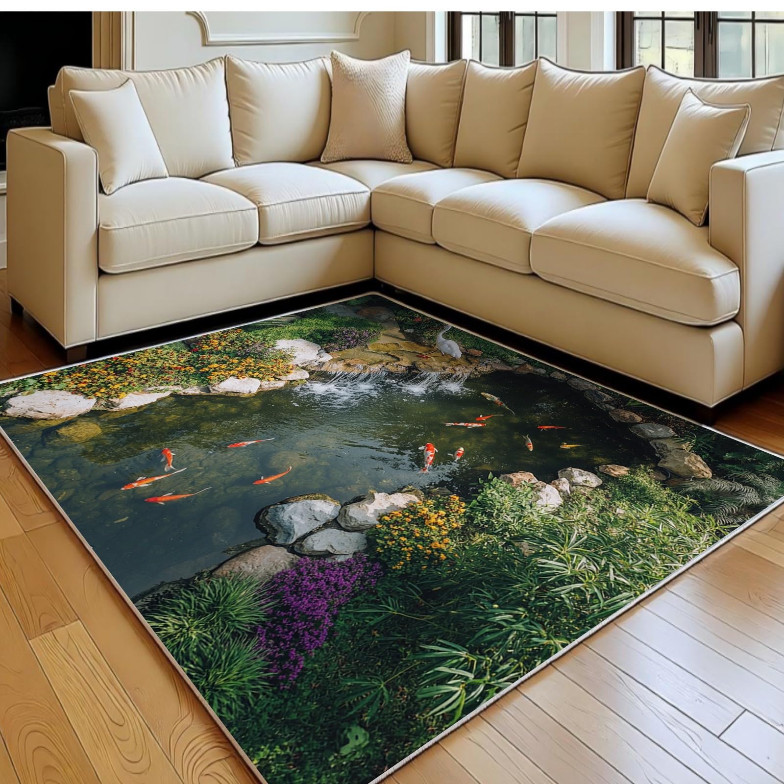 Tapis salon moderne 180x270 cm flanelle vert cascade tapis de chambre