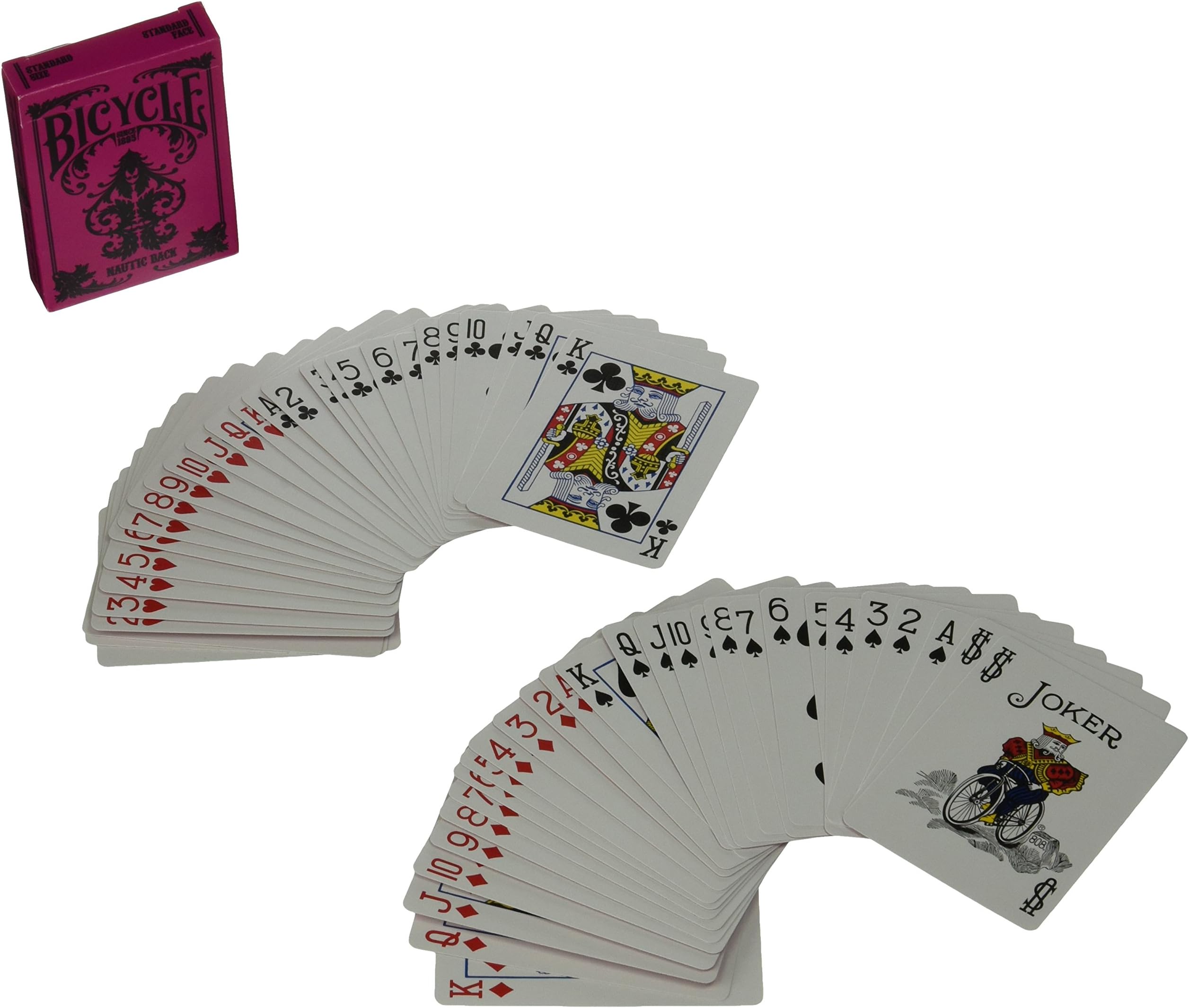 BicycleNautic Back Playing Cards - Pink Deck
