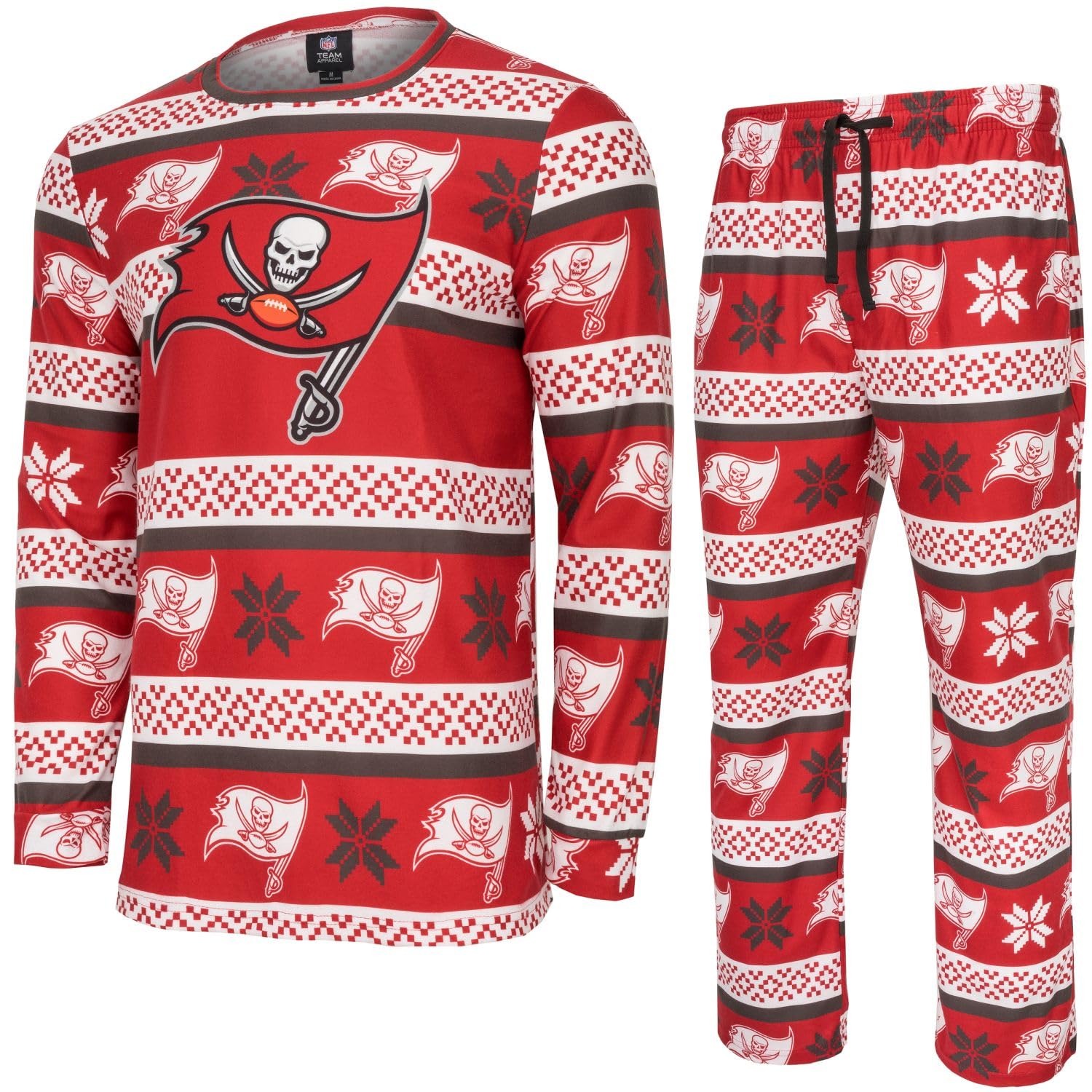 Foco Men's Tampa Bay Buccaneers Nfl Winter Xmas Pyjama Set - S