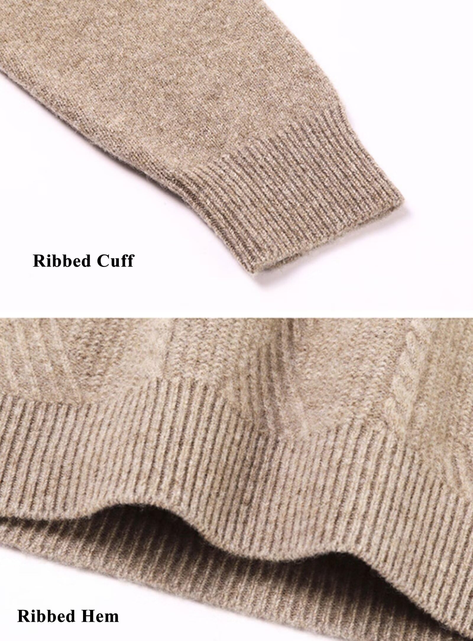 HNVAVQ Maglione 100% Cashmere Uomo Girocollo Pullover Invernale