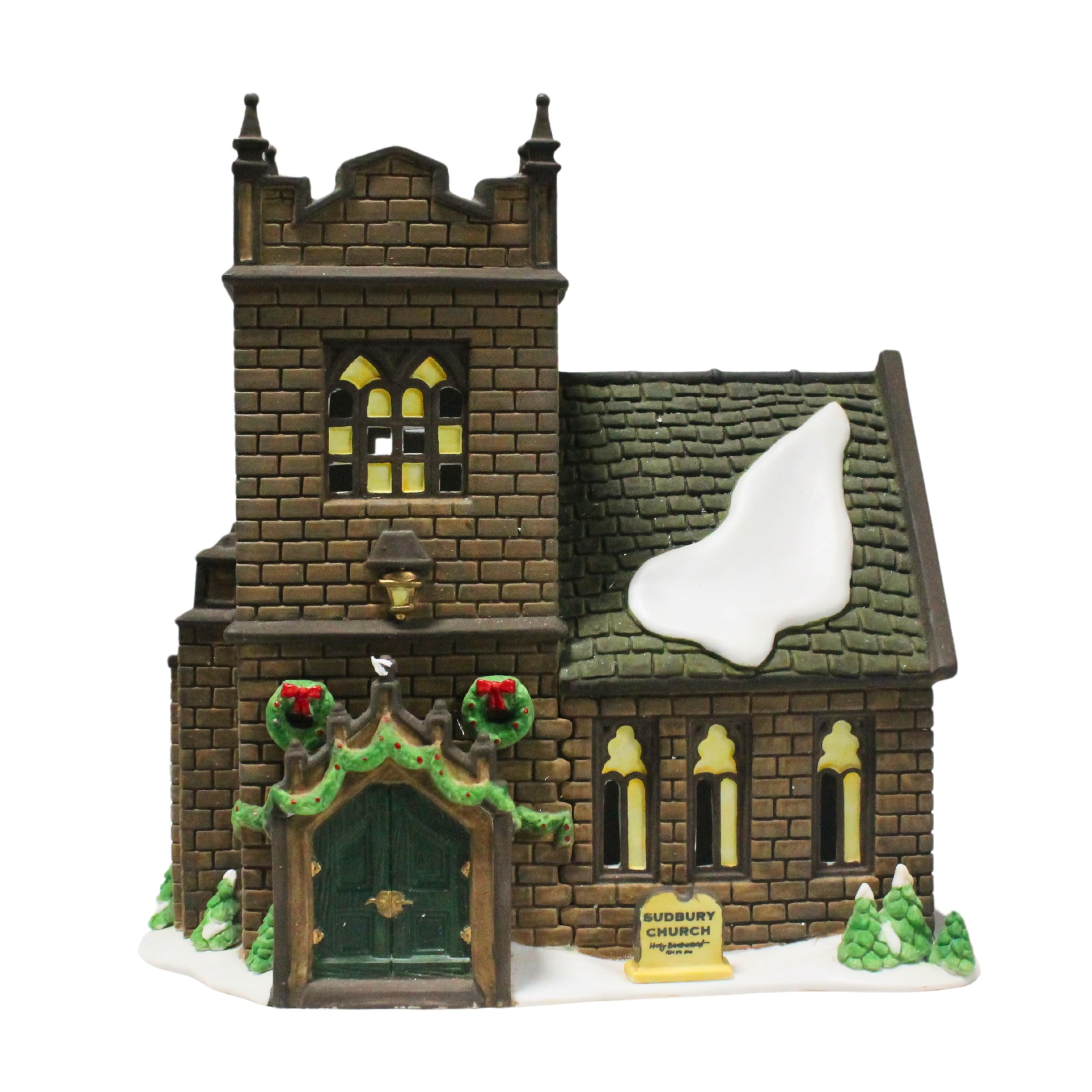 Iglesia Sudbury Department 56 miniatura navideña para crear calidez en el salón familiar