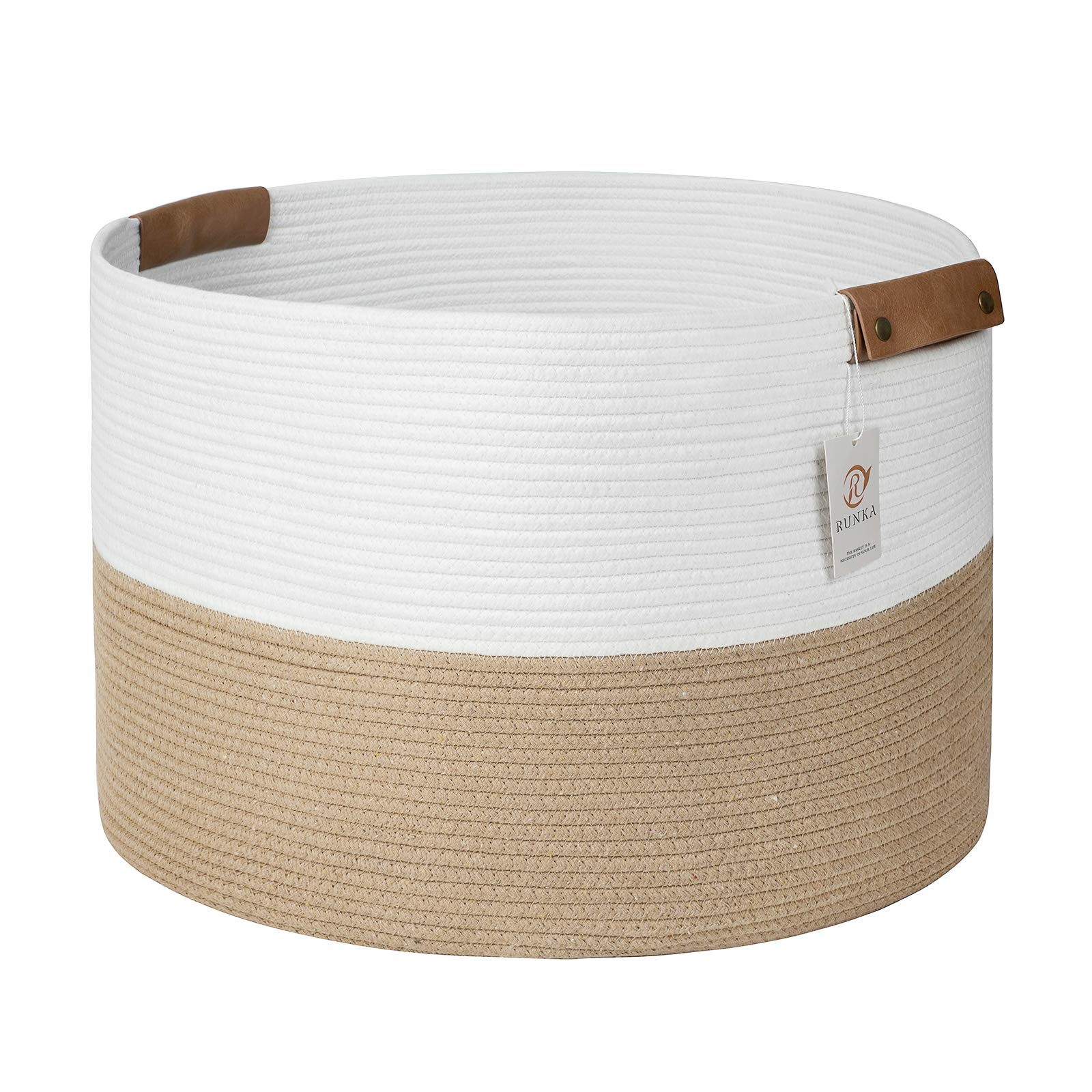 Buy R RUNKA Extra Large Basket 22" x 14", Soft Woven Storage Basket