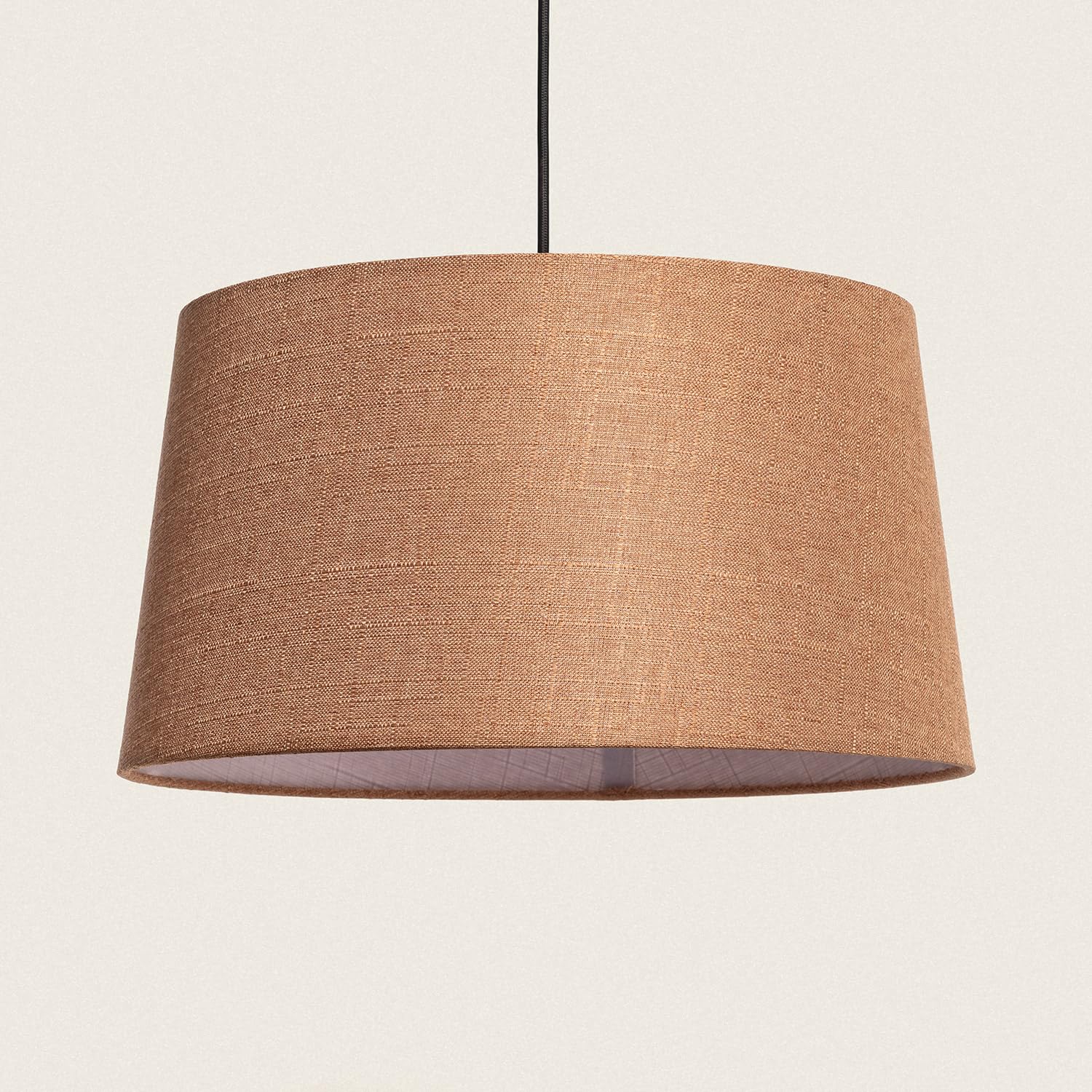 LEDKIA Lampada a Sospensione Lino Genoveva Marrone ø40 cm