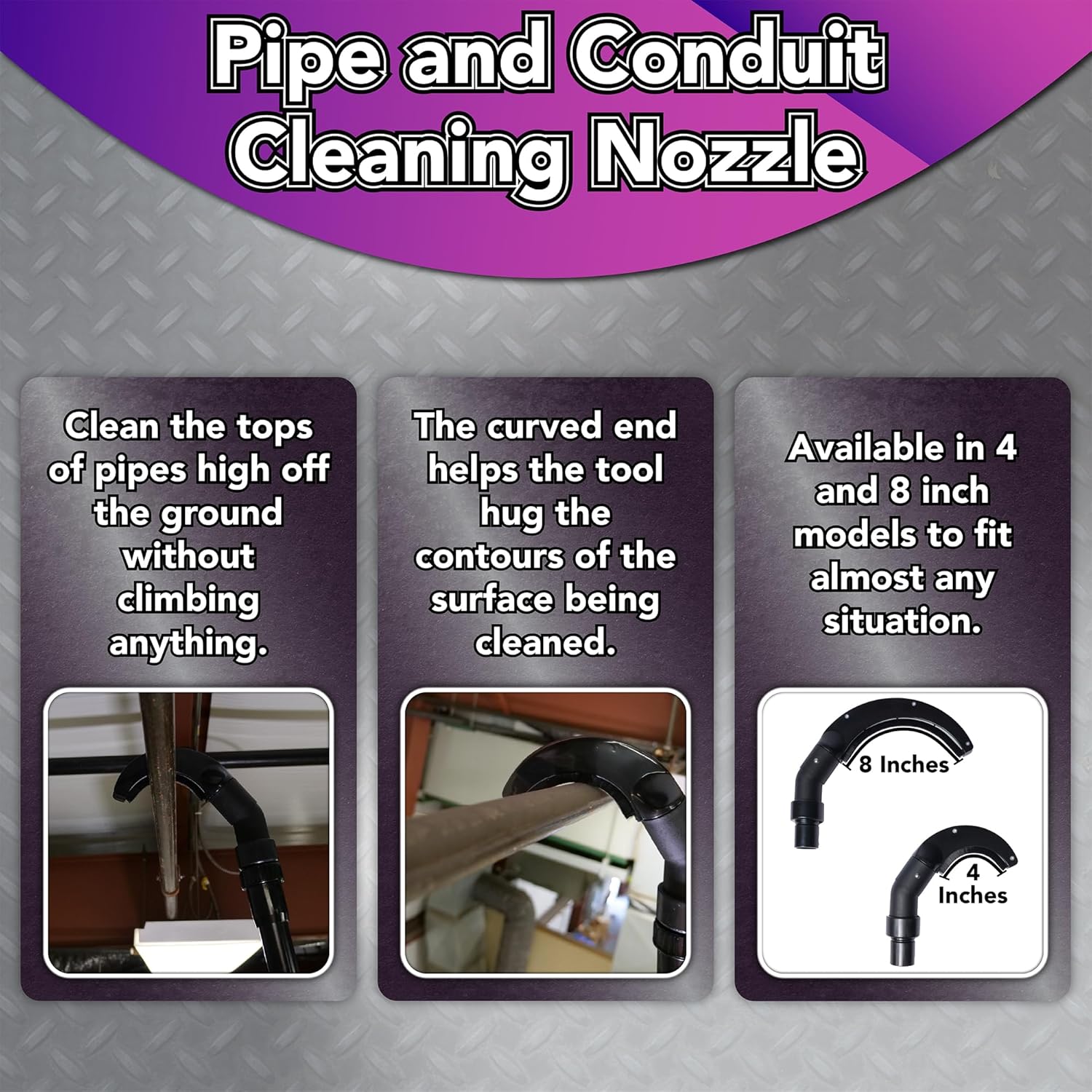 Cen-Tec Systems 35 Ft. High Reach Vacuum Attachment Kit with 3 Carbon Fiber Poles and Storage Straps Black