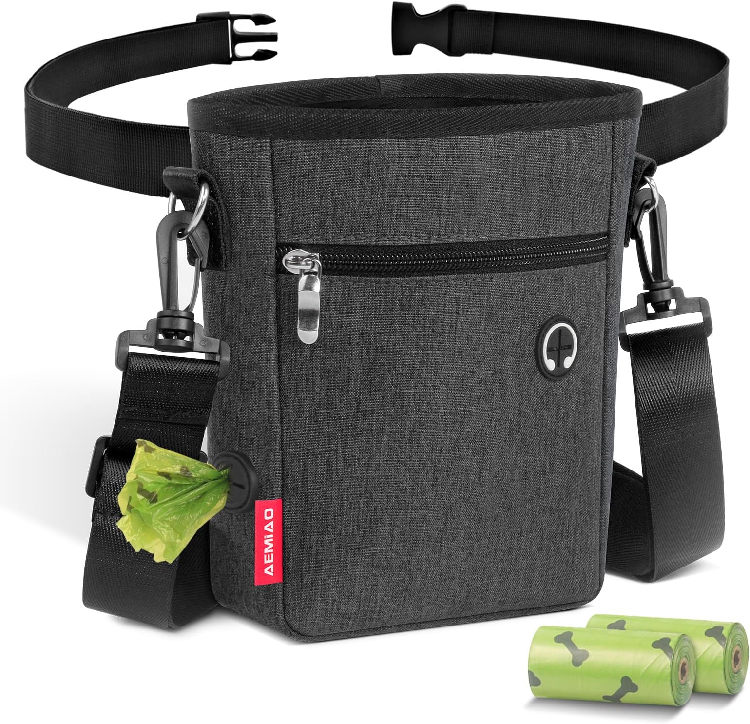 Dog Treat Pouch Magnetic Closure Dog Treat Bag with Poop Bags