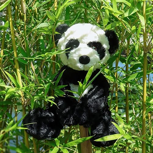 Miniatura 5 de Apricot Lamb Juguetes de peluche de oso panda de peluche, suave, perfecto para niños, panda blanco y negro