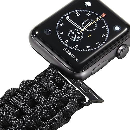 Miniatura 7 de Savior Survival Gear - Correa de repuesto para Apple Watch de 1.6542 mm, hecha de 550 cuerda de paracaídas con grillete ajustable de acero inoxidable