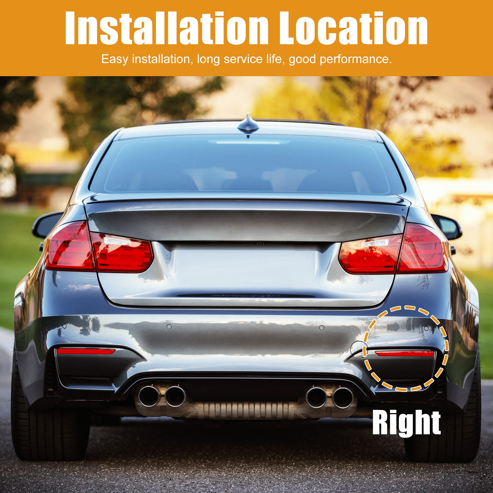 Amazon.com: X AUTOHAUX Rear Bumper Reflector Strip Cover Right 