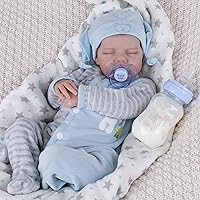Vista 15 de Milidool Muñecas de bebé Reborn realistas de 20 pulgadas, cuerpo suave, muñeca de bebé de silicona realista, muñecas de bebé recién nacidas, muñecas