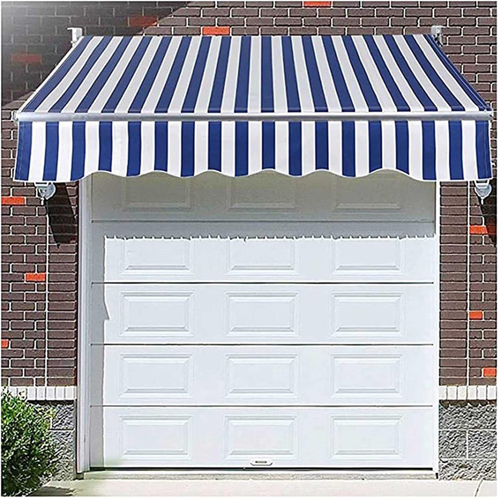 Toile de store rétractable de remplacement haute densité bleu et blanc