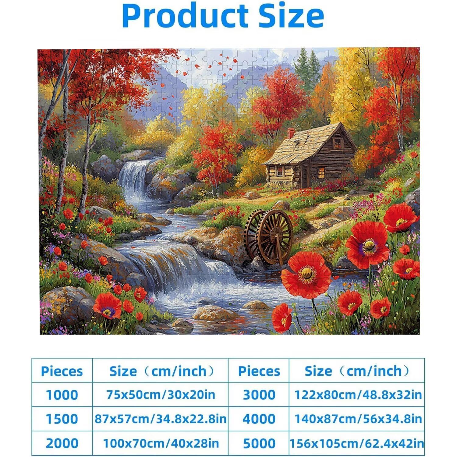 Puzzle 6000 elementów, puzzle dla dorosłych, wyzwanie puzzle, puzzle dla całej rodziny, napis na plecach, prezenty dla mężczyzn i kobiet, temat: (leśny domek) z-731