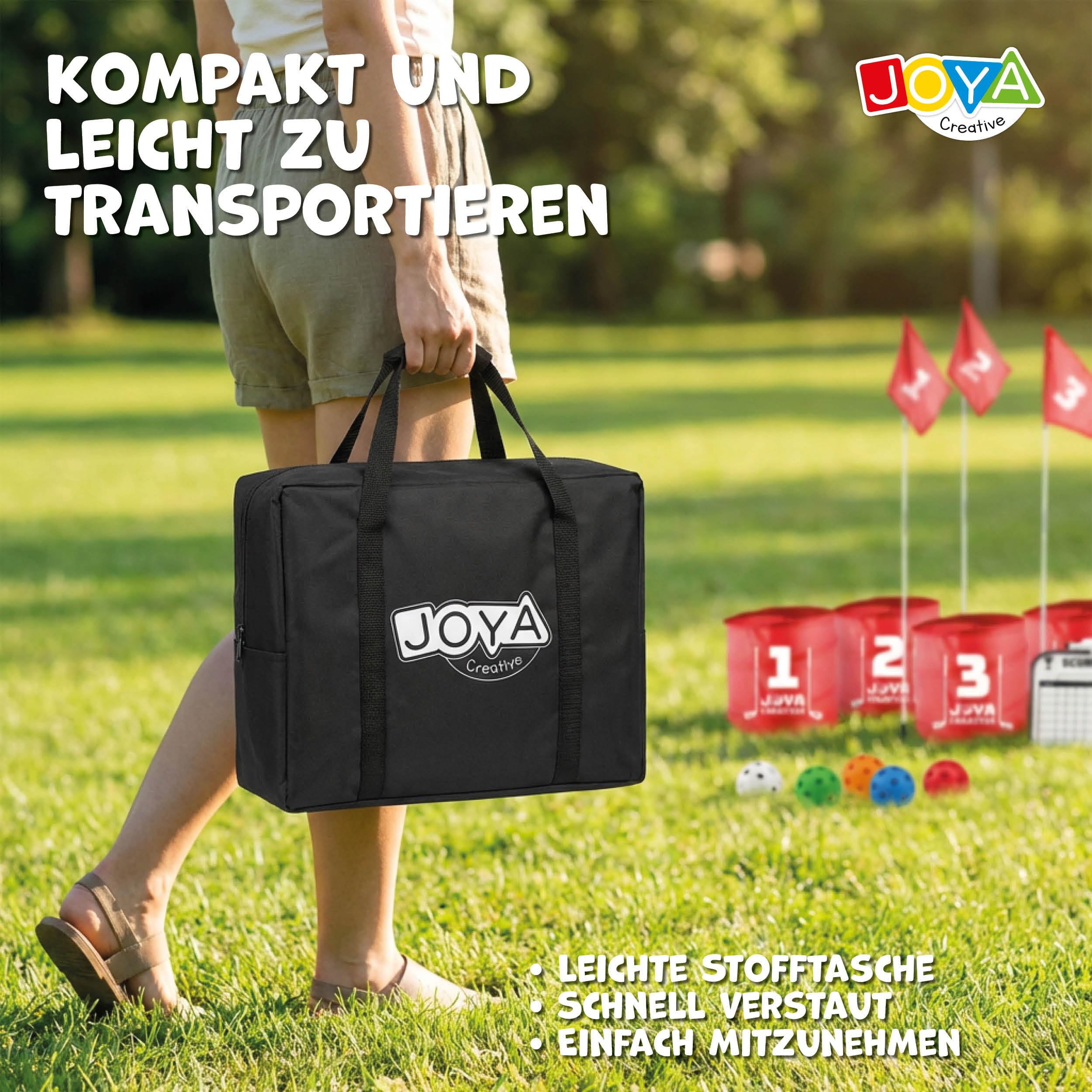 Bucket Golf 6-Loch – Outdoor-Spiel für Kinder und Erwachsene – Familienspiel – Action-Spiel – Komplettes Golfset mit Eimern, Bällen und Aufbewahrungstasche