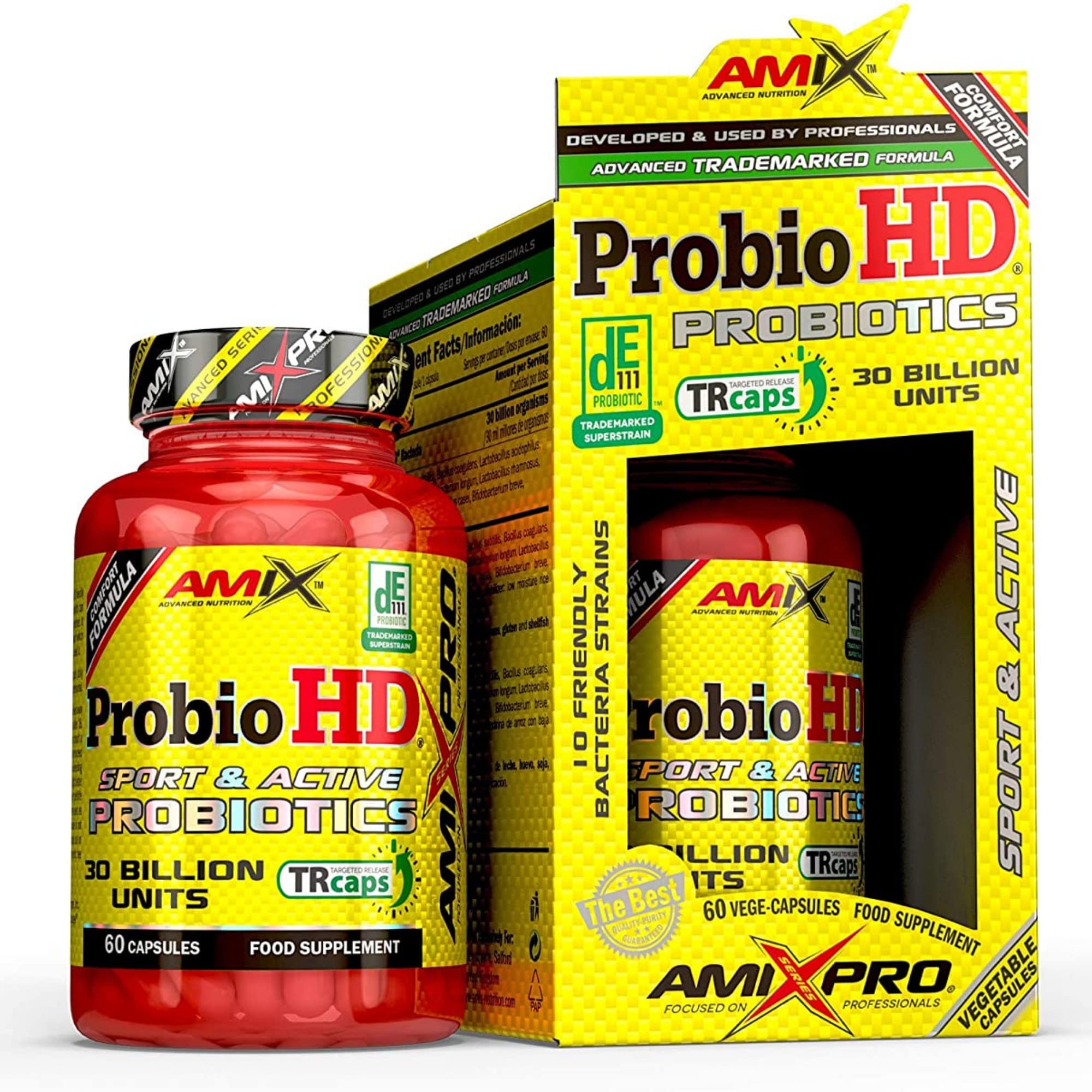 Amix - Probio HD 60 CAPS - Complemento alimenticio - Capsula vegetal - Favorece el equilibrio intestinal y la salud digestiva