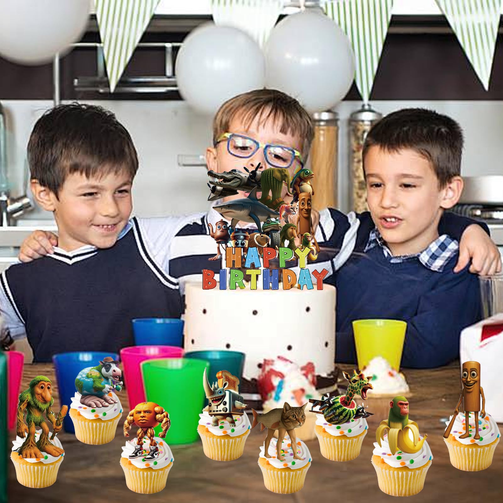 Decorazioni Per Torte Di Compleanno - 25 Pezzi, Toppers Per Cupcake