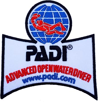 Padi 1x 3.5 Inches Blue Diver Patch
