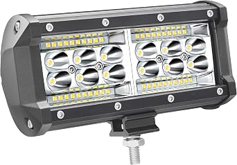 7 Inch LED Light Bar, 24W 2400lm 12V 24V LED Light Pods for Truck Tractor, Spot Flood Combo Beam Off Road Fog Lights for ATV Golf Cart Boat Trailer Pickup Car RZR UTV RV, 1 Pack