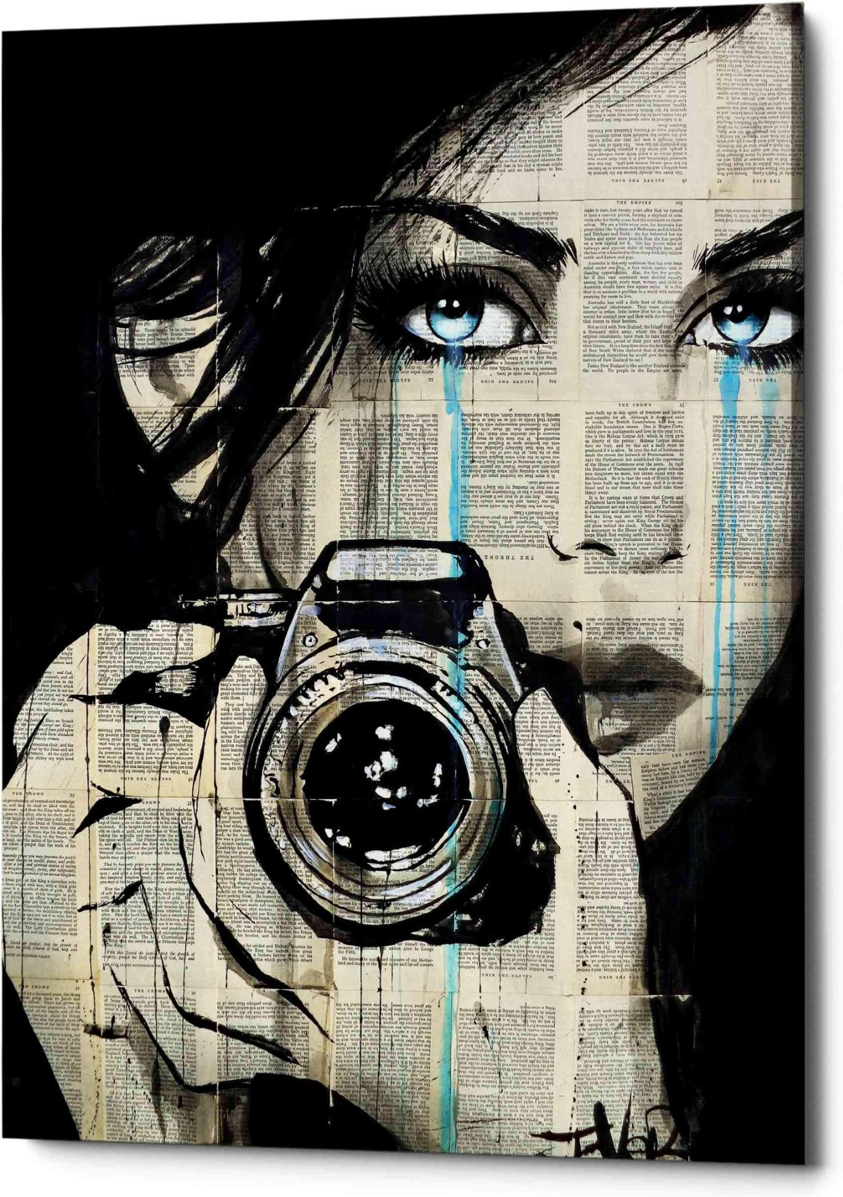 Epic Graffiti Caught by Loui Jover Giclee Canvas Wall Art, 18 x 26, Black