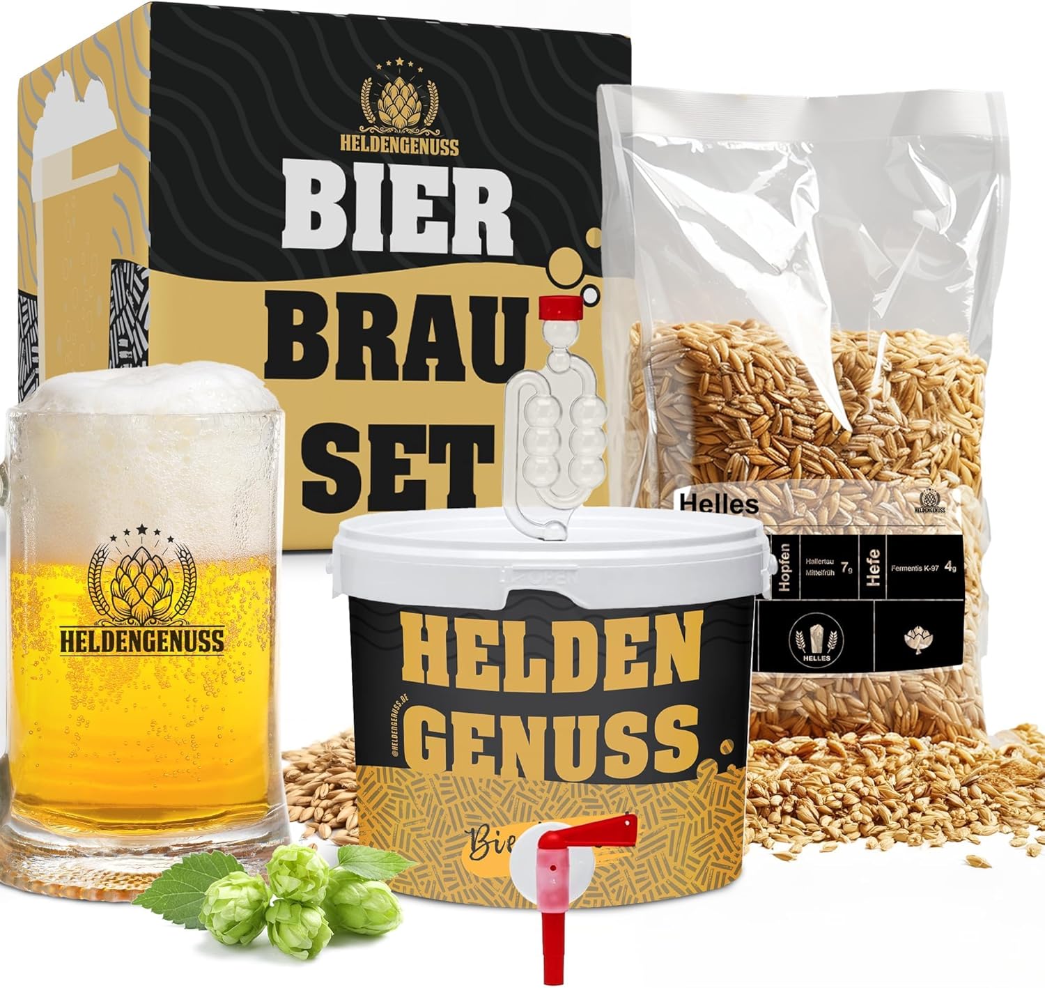 Bierbrauset Helles 5 L – Einsteiger-Brauset mit Videoanleitung