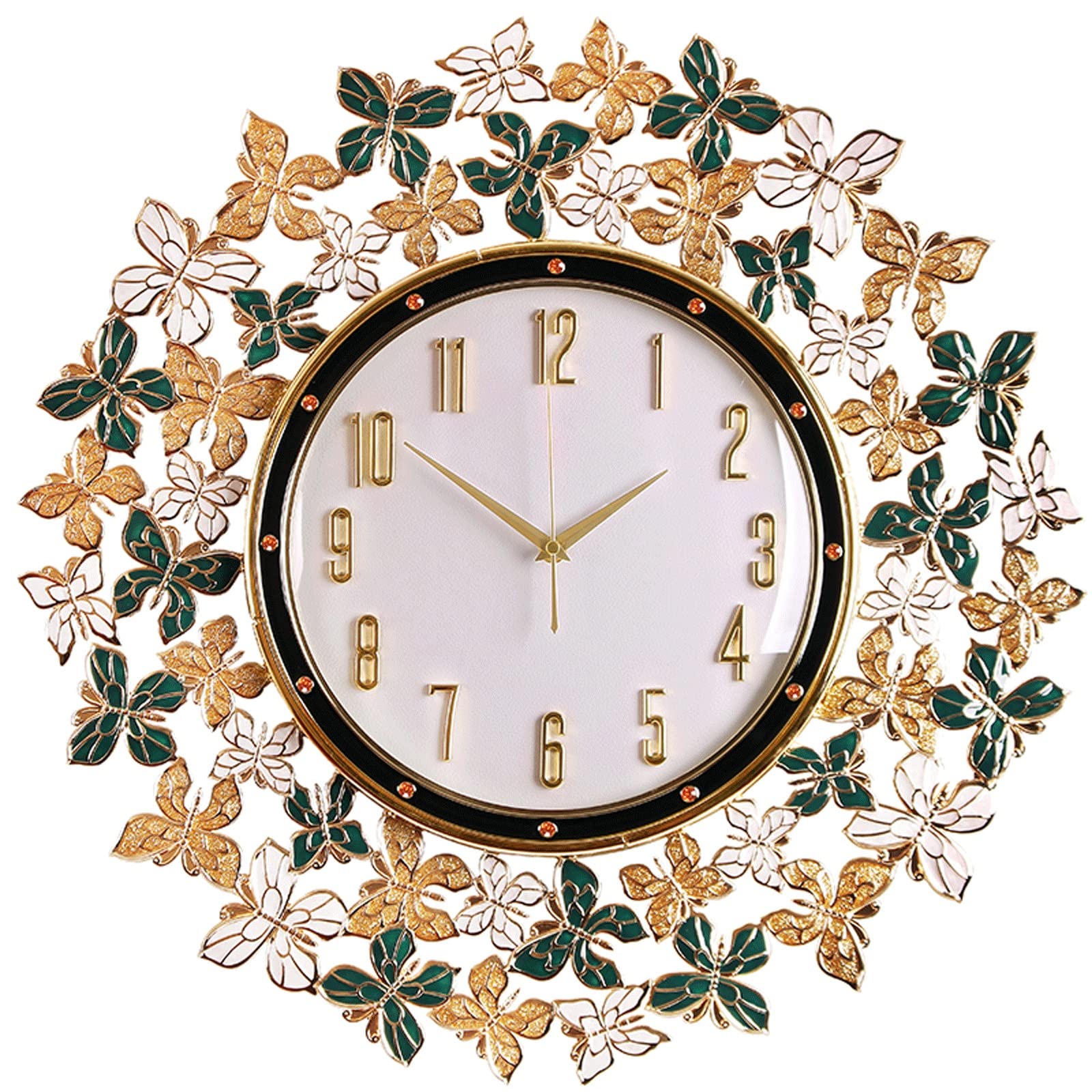 Horloge murale de cuisine silencieuse en émail pour une ambiance vintage et paisible
