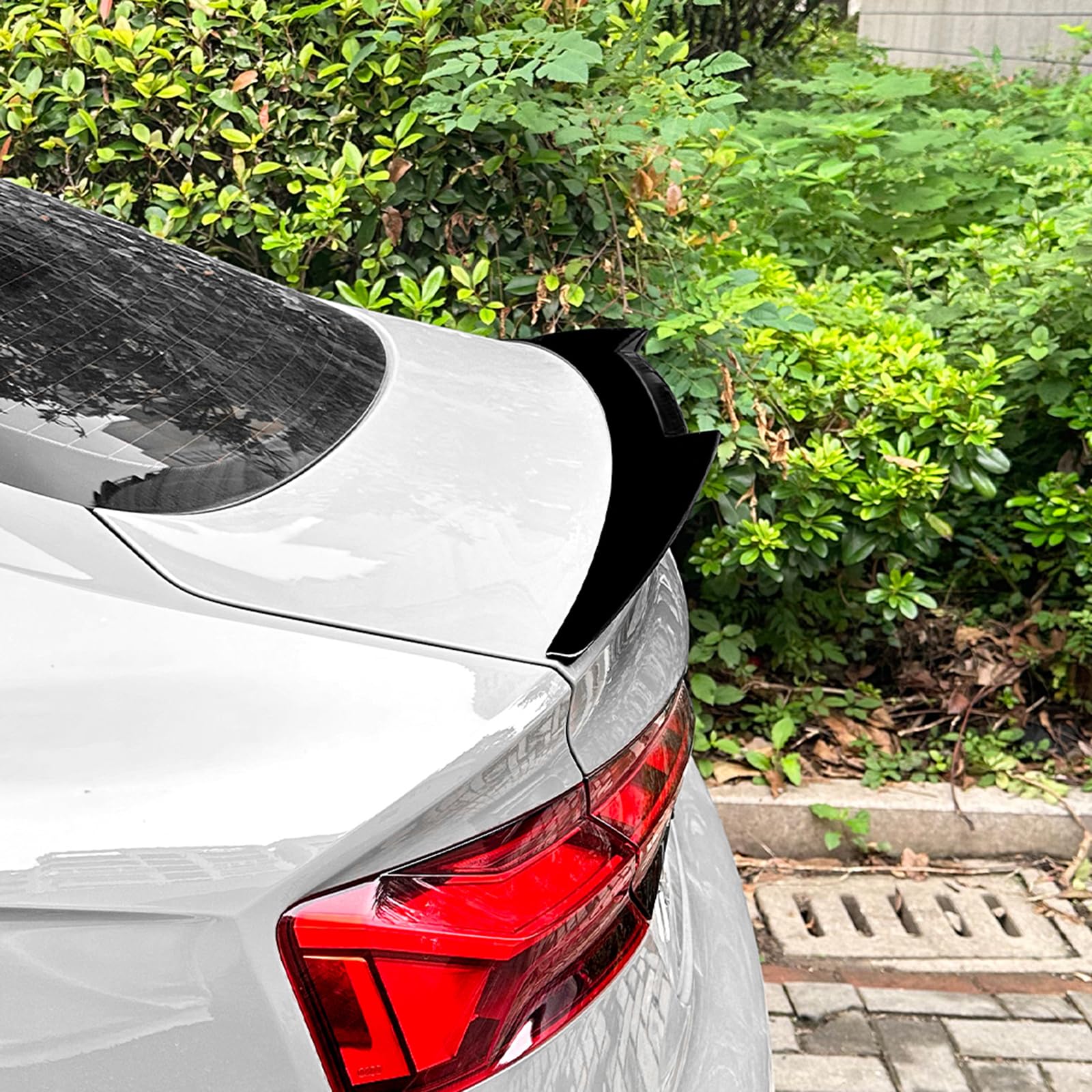 Spoiler Posteriore per Bagagliaio, Aletta per Tetto, Compatibile con Audi A5 F5 Sportback 2017-2024, Look Carbonio Nero Lucido