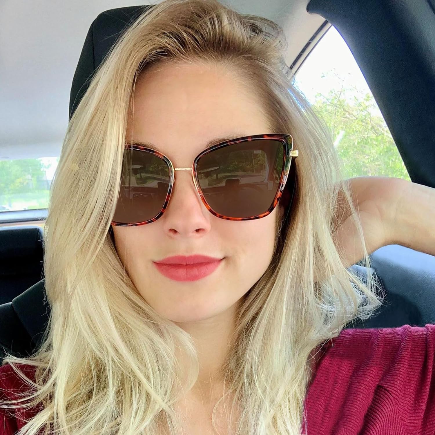 Joopin Oversized Cateye Sunglasses for Women Fashion Cat Eye Sun Glasses UV Protection Ladies Shades Sunnies - Image 2