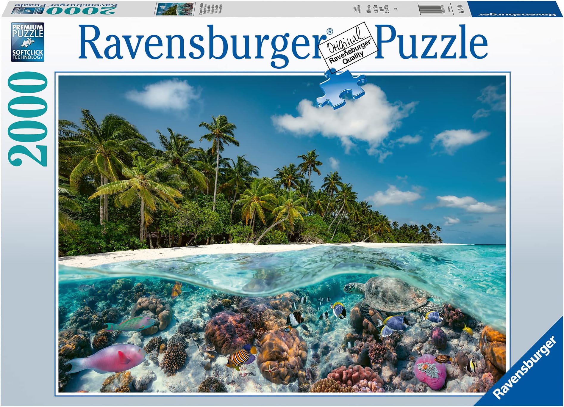 Ravensburger A Dive in the Maldives 2000 Piece Jigsaw Puzzles for Adults and Kids Age 12 Years Up