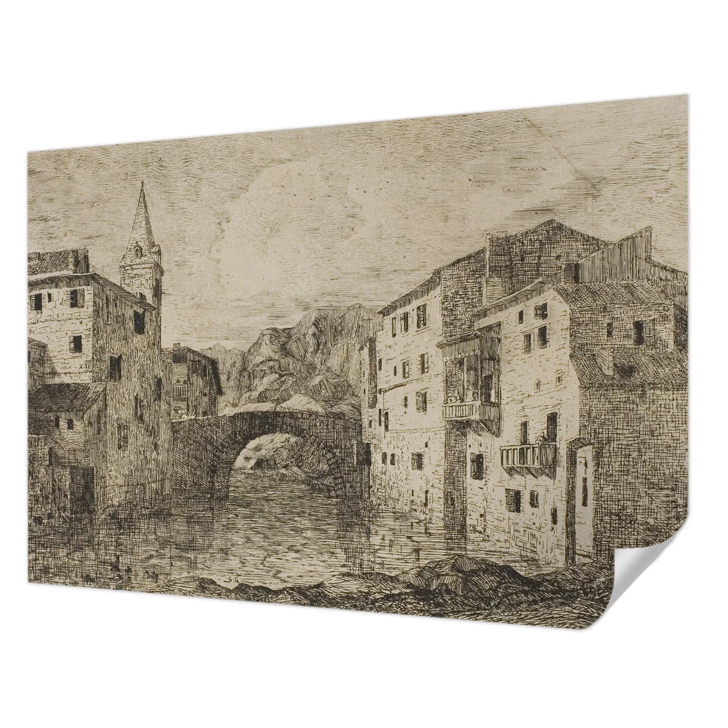Papier peint adhésif panoramique décoration intérieure ville 312x219 cm