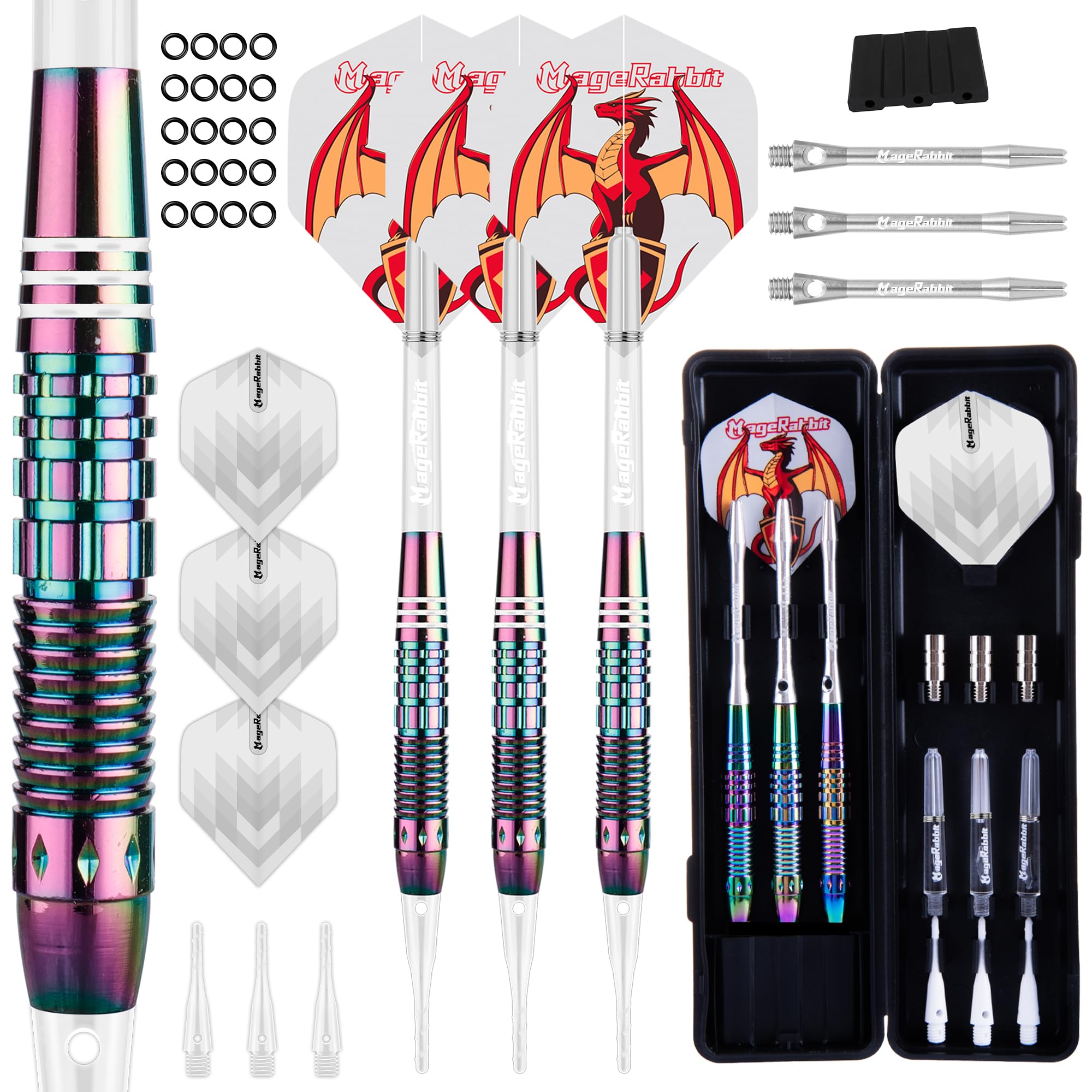 3 pièces de fléchettes souples | Fléchettes souples pour cibles électroniques | Ensemble de fléchettes professionnel avec pointes en plastique | Compatible avec toutes les cibles E-Dart