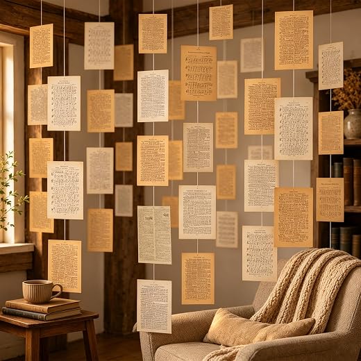 Vintage Pages Paper Garland Banner Kit
