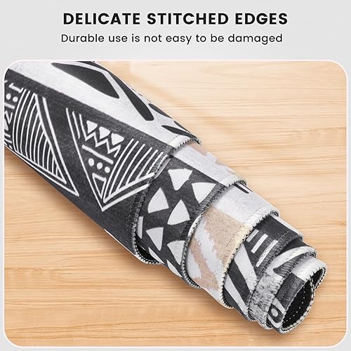 Miniatura 3 de iLeadon Tapete de escritorio, tapete grande bohemio para mouse para escritorio, alfombrilla de teclado extendida XXL, alfombrilla de mouse para