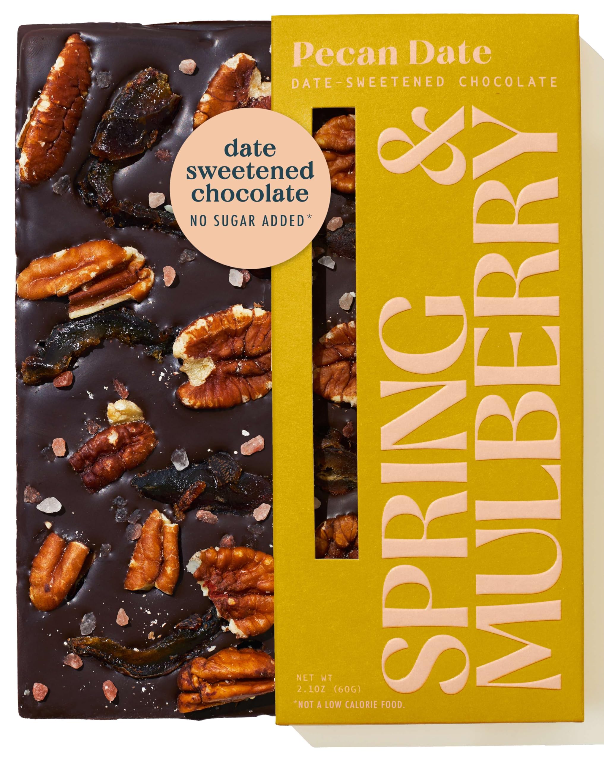Spring & Mulberry Dark Chocolate Bars – Healthy Dark Chocolate, Date-Sweetened - Pecan Date 3