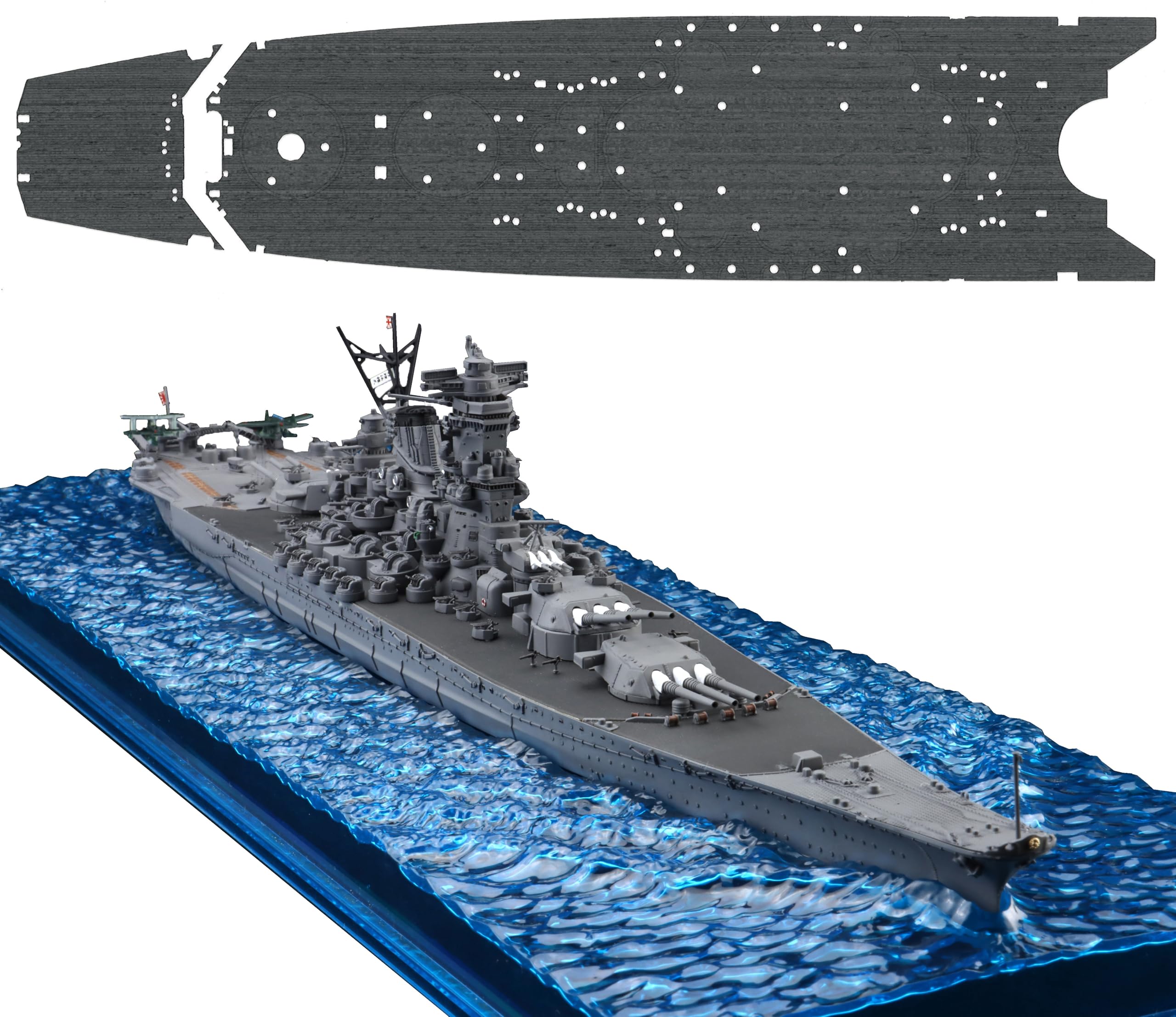 ☆同時世界最大最強戦艦大和のスティール、プラスチック混合精密フィギュア！☆ Amazon | フジミ模型 1/700 波シリーズ(スナップ仕様) No.1 EX-2 日本