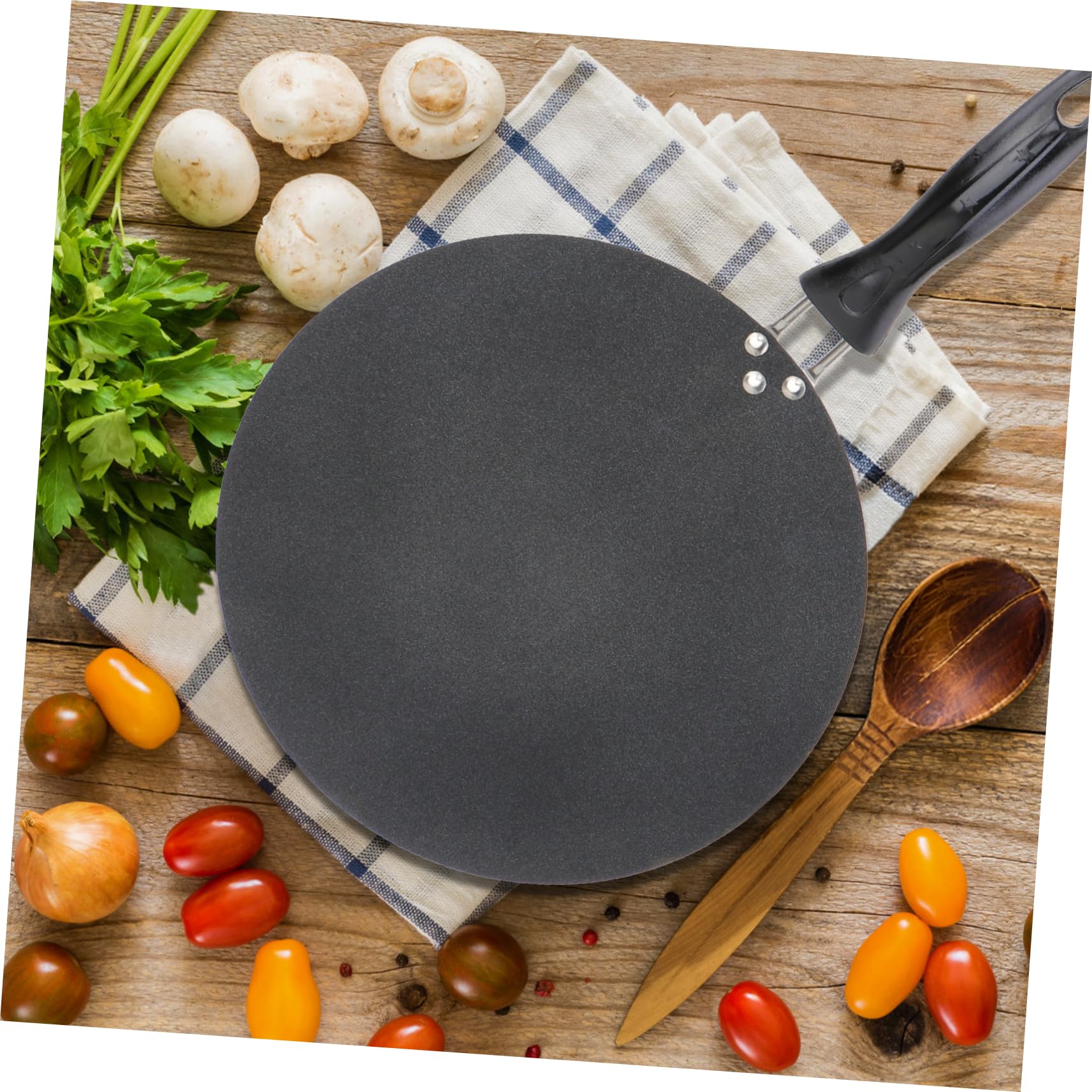LABRIMP Sartén para Tortillas de Hierro Forjado Negro para Cocina y Hogar