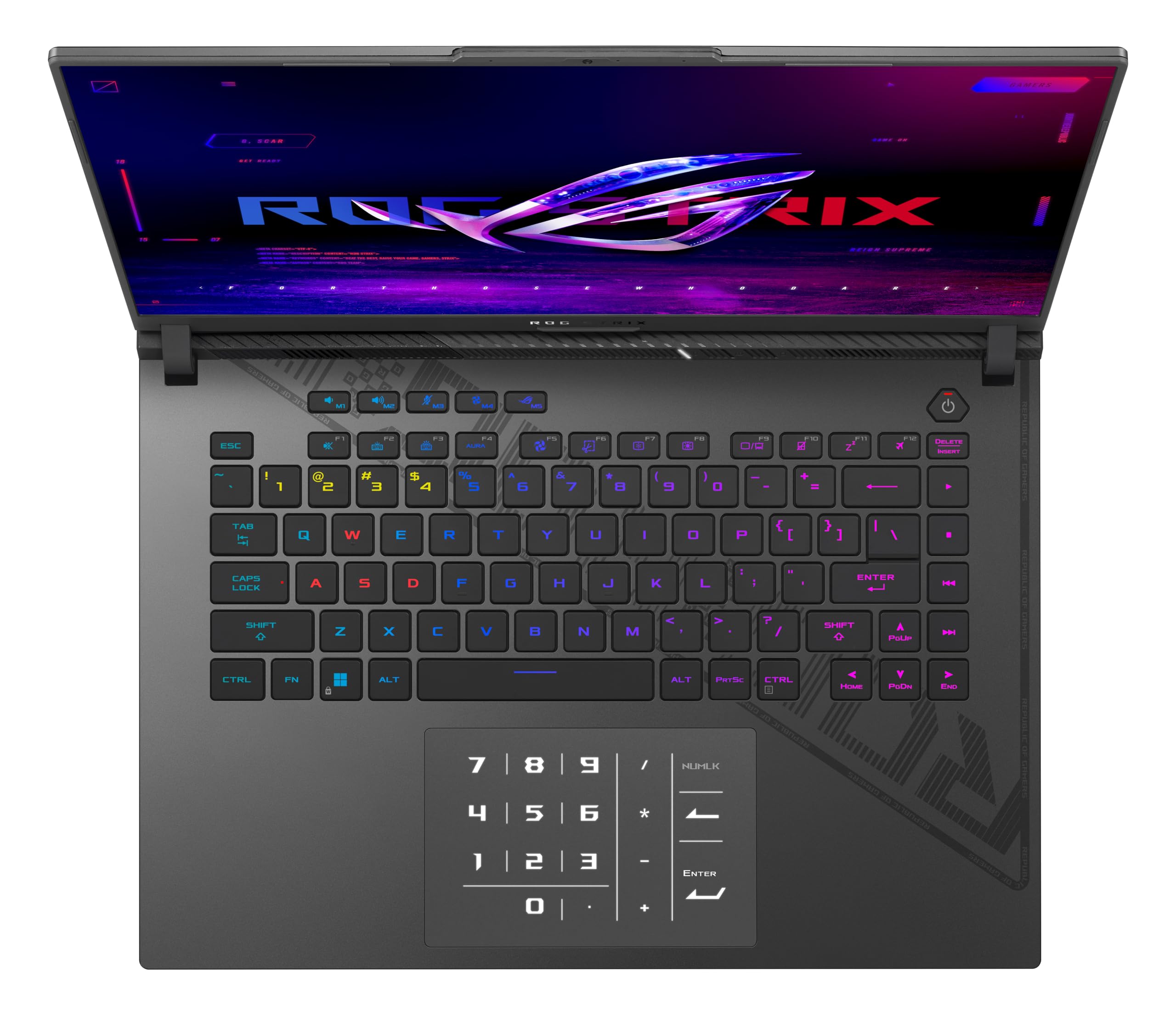 ASUS ROG STRIX-G16-G614JI-N3082W PC Portable Gamer 16" FHD+ 165Hz Intel Core i7-13650HX RTX 4070 8 GB TGP 140W 32Go RAM DDR5 1TO SSD MVMe M.2 PCIe4, Windows 11Home Clavier AZERTY Rétroéclaire RGB