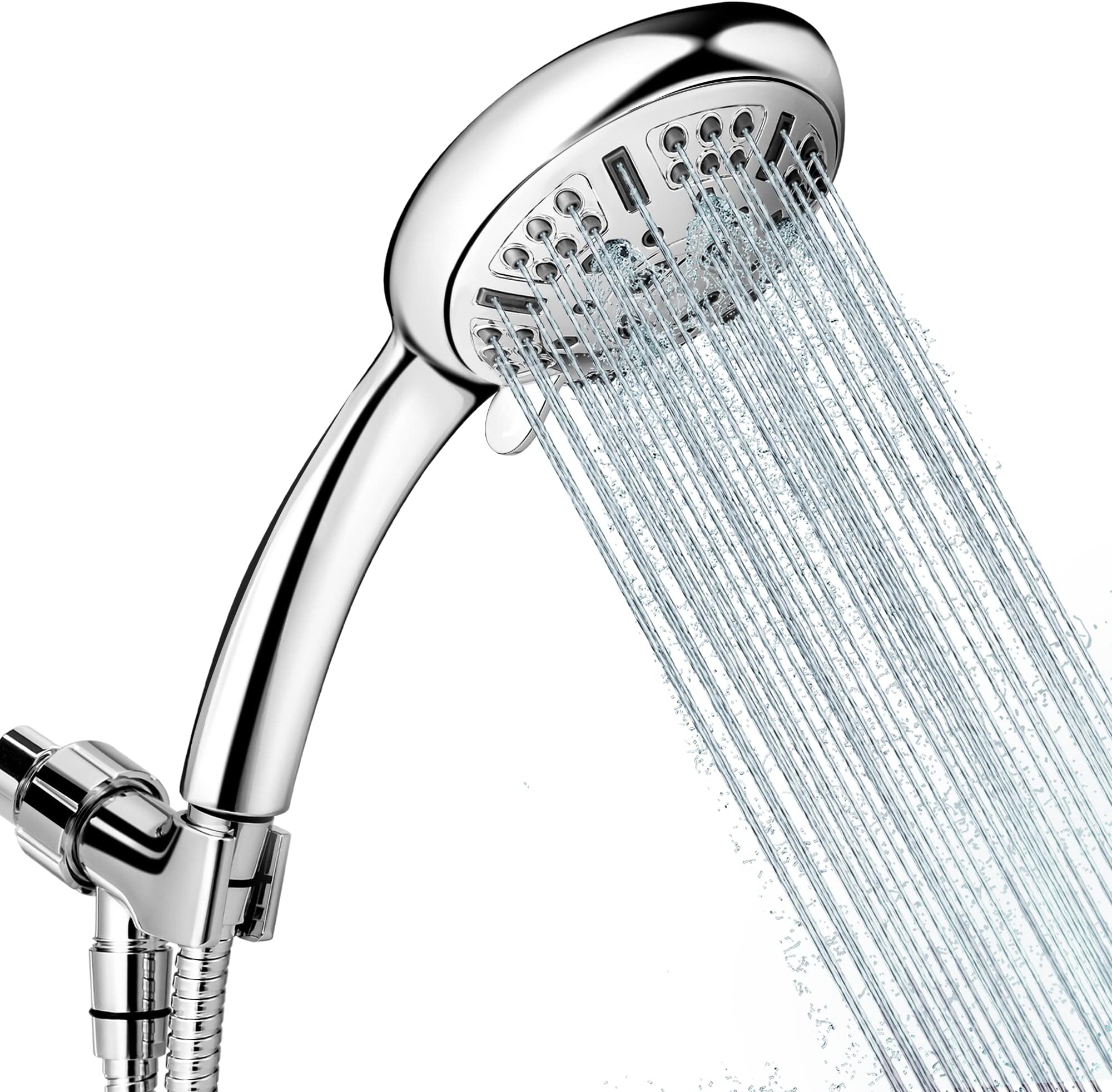 High Pressure 9 Functions Shower Head with Handheld,A High-Flow Shower Head for Low Water Pressure Situations with Hose Adjustable Bracket Rubber Washers