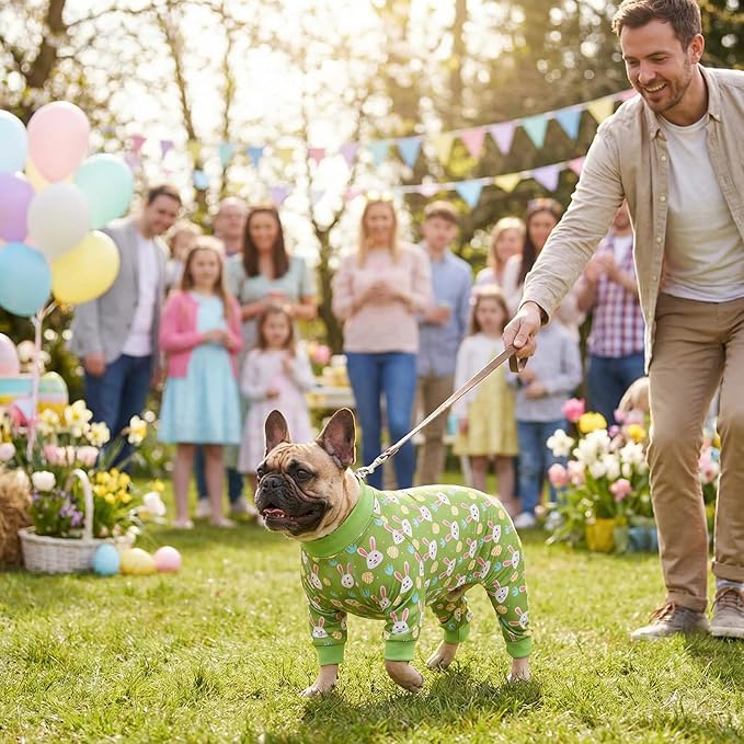 Pijama de Conejo de Pascua para Perro Disfraz XXL Verde miniatura 7