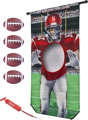 GoSports Football & Baseball Toss Games Available in Football Red Zone Challenge or Baseball Pro Pitch Challenge Choose Between Backyard Toss or