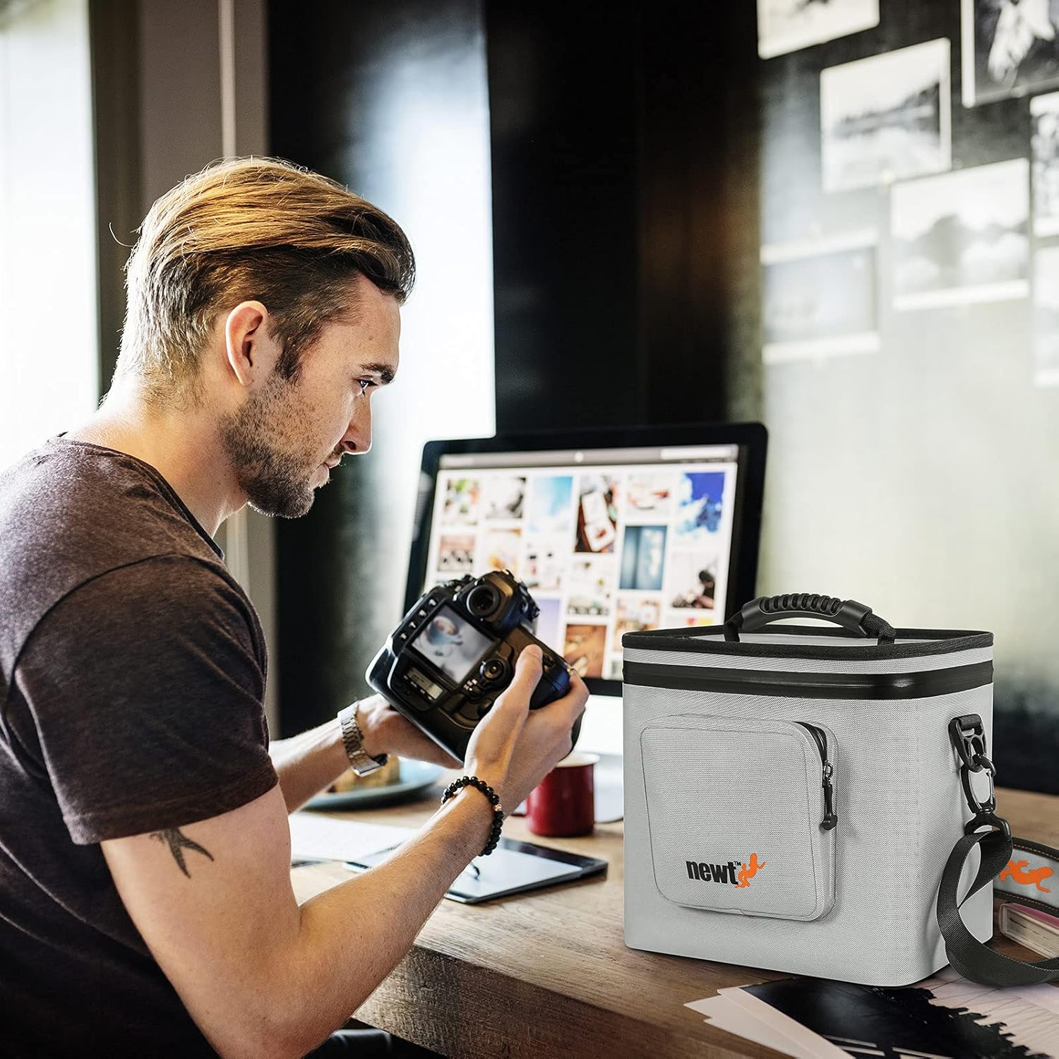 COOS BAY NEWT Fully Waterproof Padded Camera Shoulder Bag with Leak-Proof Zipper, High-Frequency Welded Seams and Removable Padded Inserts. Holds a Single DSLR or Mirrorless Digital Camera