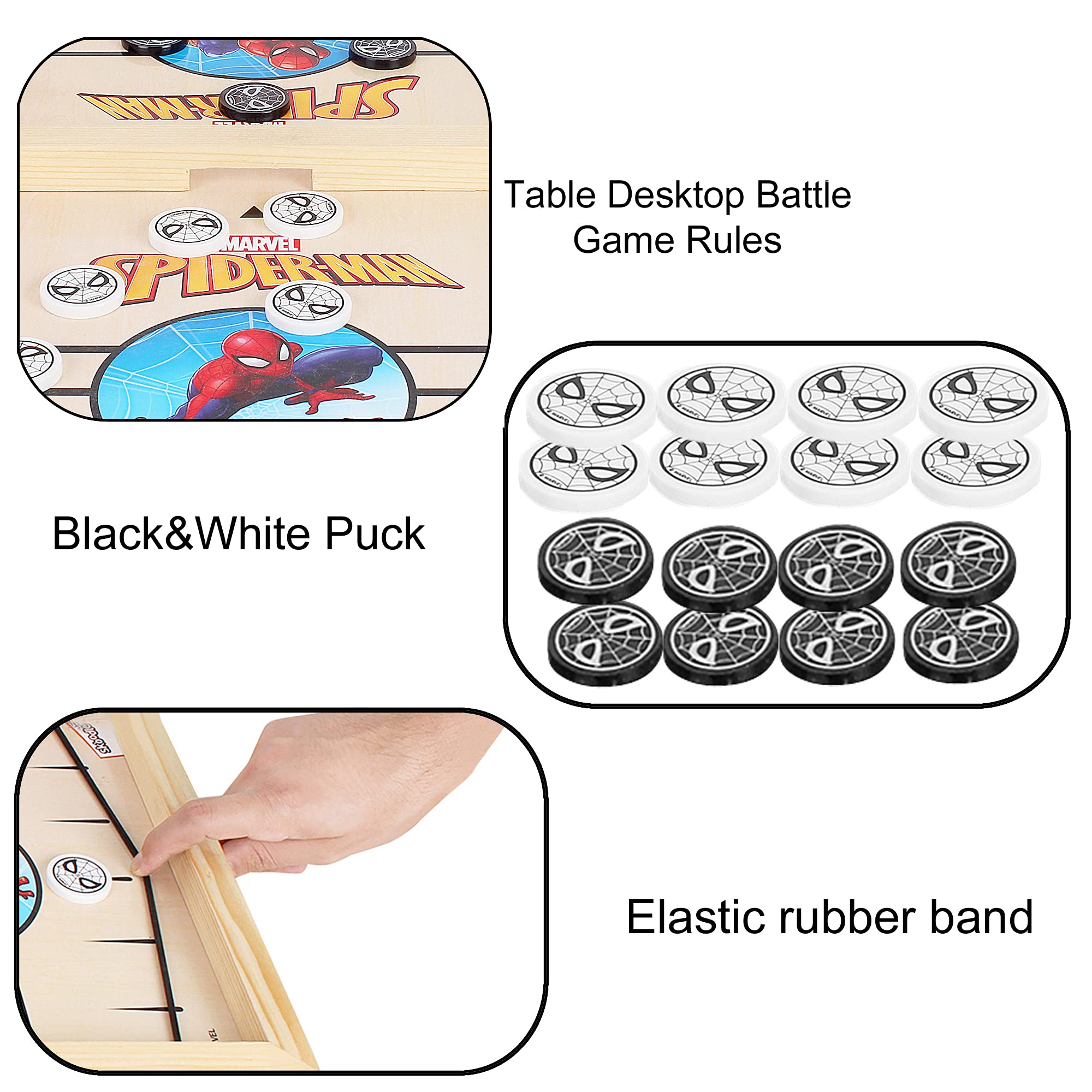 Skoodle Avengers Sling Puck Game Board String Hockey Toy (Spider