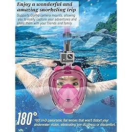 W WSTOO Full Face Snorkel Mask Adults,Suitable for Beginners Dry Top Snorkeling Gear,Can Your Mouth or Nose to Breathe,180 Degrees Panoramic View,Anti-Fog Anti-Leak,Summer Travel and Vacationing Gifts