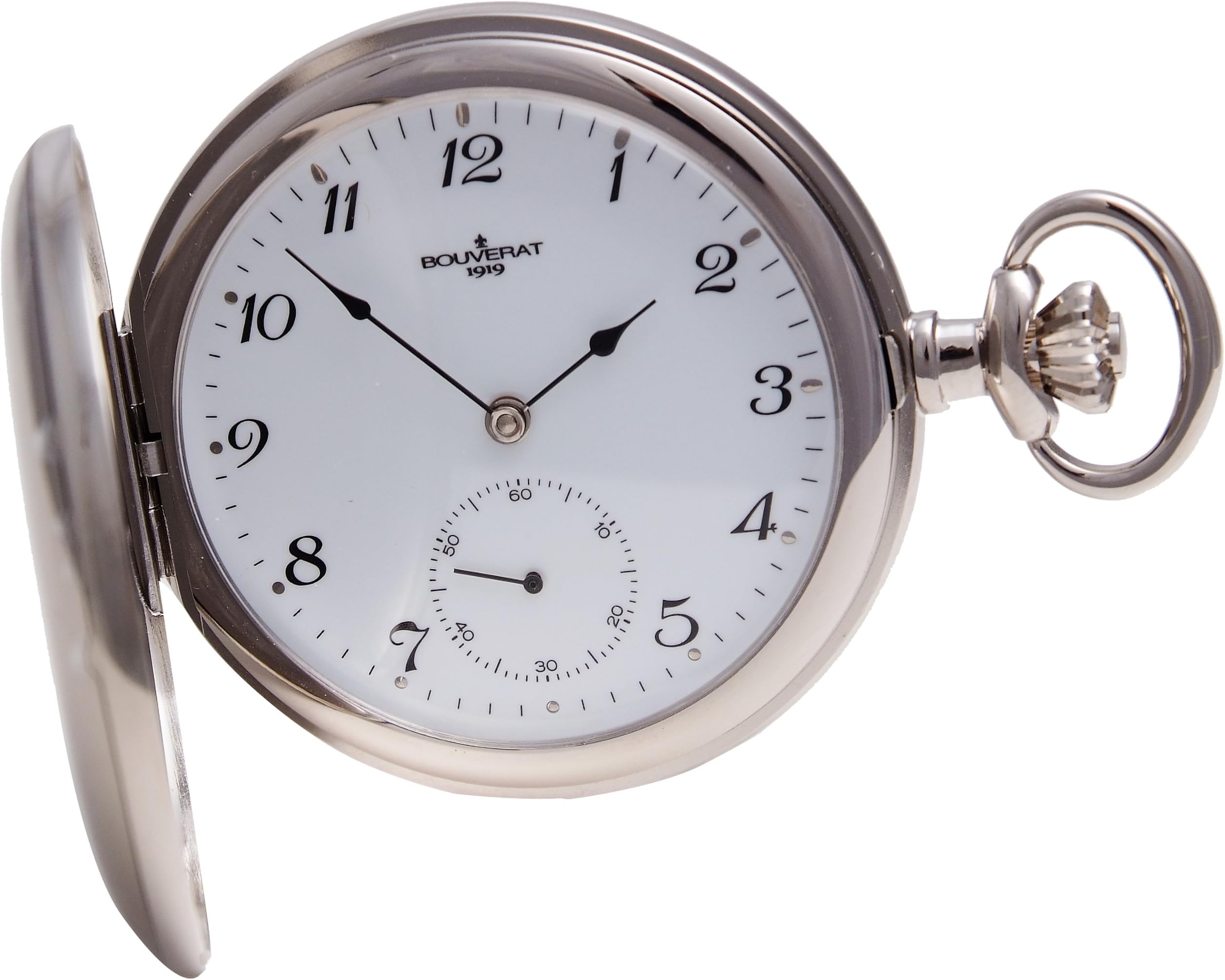 Bouverat Men's mechanical Pocket Watch with White Dial analogue Display BV822212