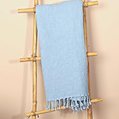 Miniatura 4 de PÜSKÜL - Toallas de baño y playa finas de calidad suave, 67 x 33 pulgadas, paquete de 2 unidades (amarillo mostaza)