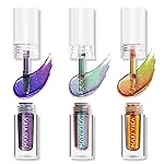 MAKI YIKA 3Pc Glitter Eyeshadow Liquid Multichrome Eyeshadows Long Lasting, Metallic Chameleon Eye Shadow Smudgeproof Holographic Eye Topper Glitters (1+6+7)