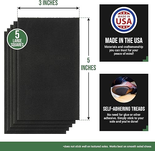 Miniatura 4 de Almohadillas antideslizantes negras para zapatos Peldaños antideslizantes para zapatos de hombre y mujer 5 almohadillas de talón autoadhesivas