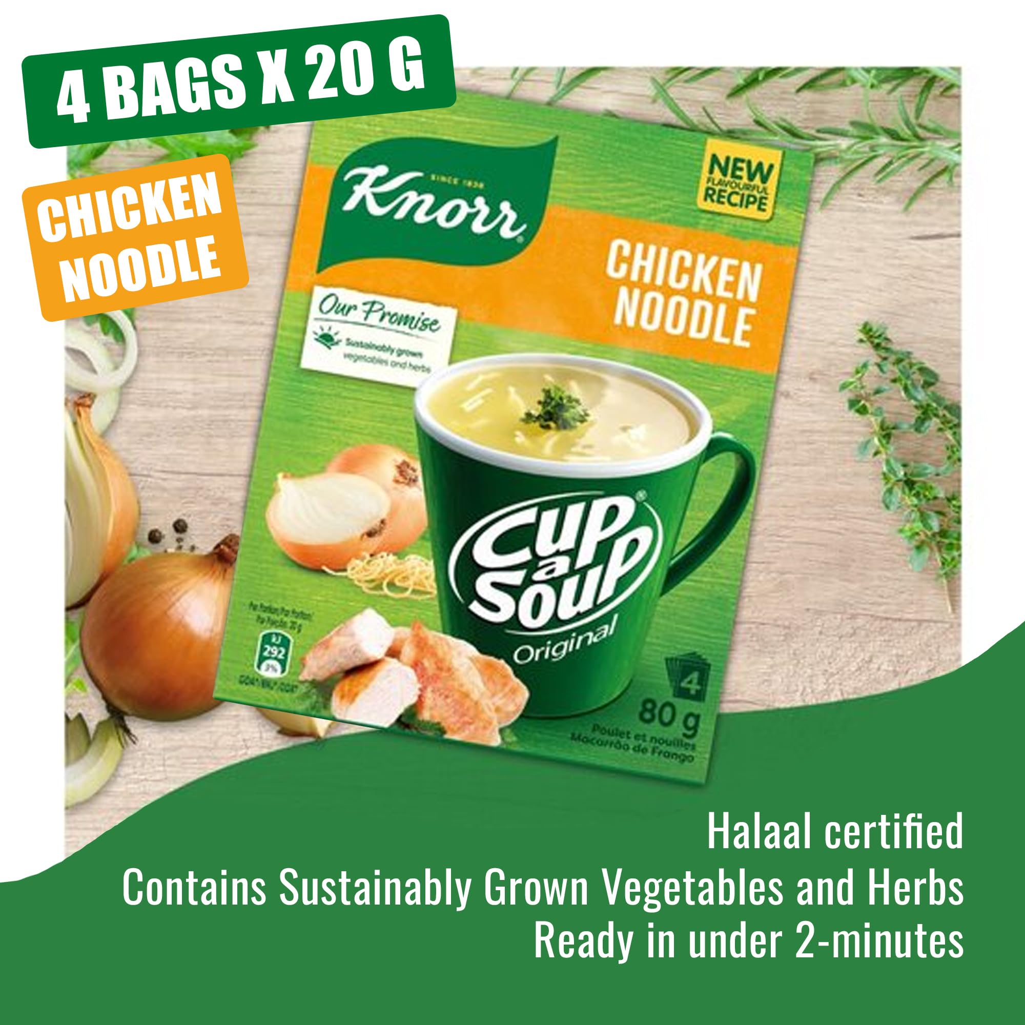 Cup-a-Soup Variety Pack Bundle - Includes Chicken Noodle, Creamy Mushroom, and Creamy Tomato Instant Soups - Quick and Wholesome Meals