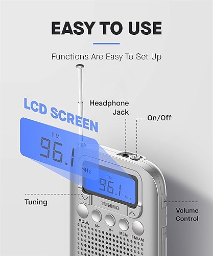 Miniatura 3 de Radio digital de bolsillo Plateado