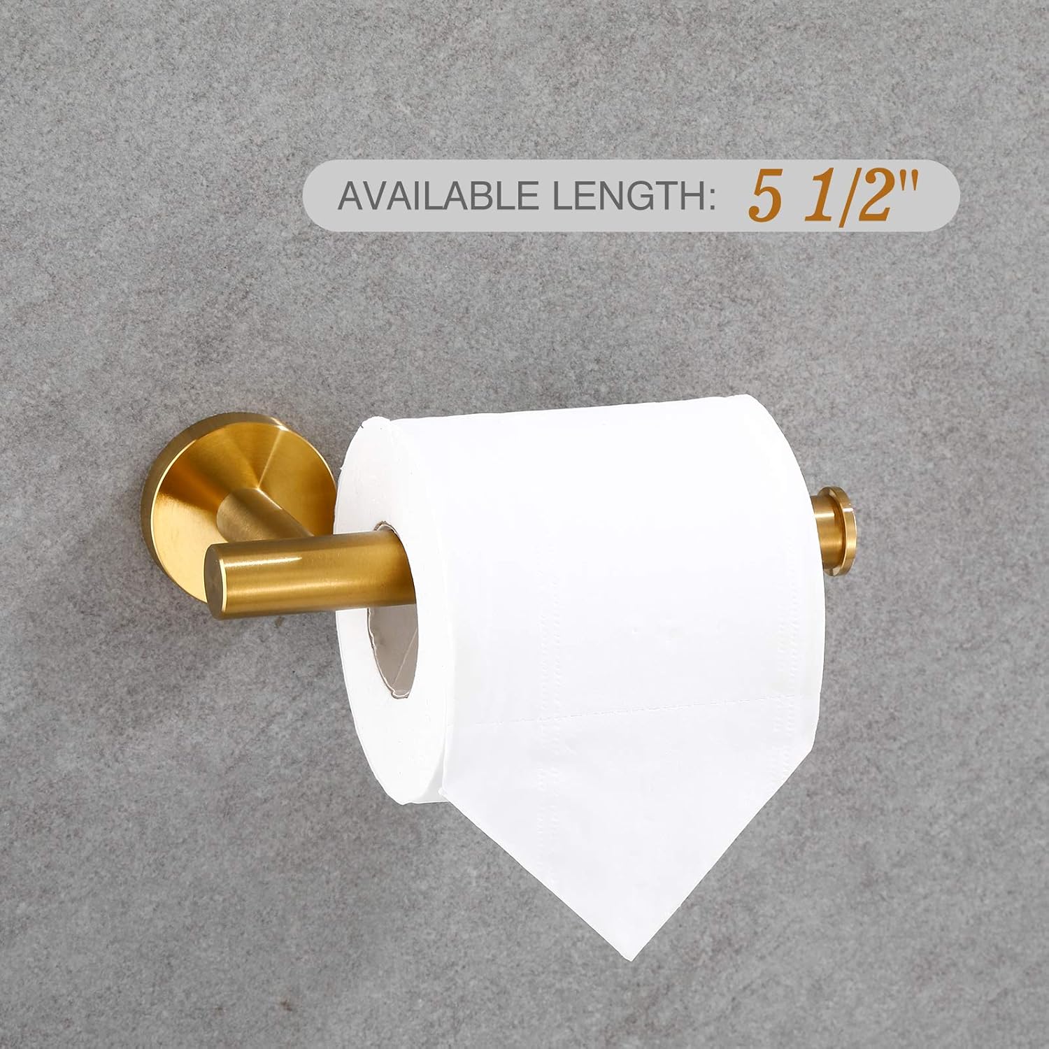USHOWER Brushed Gold Bathroom Hardware Set, Modern Style Bathroom Accessories Kit, Includes 24 Inch Double Towel Bar, 5 Piece: Kitchen & Dining
