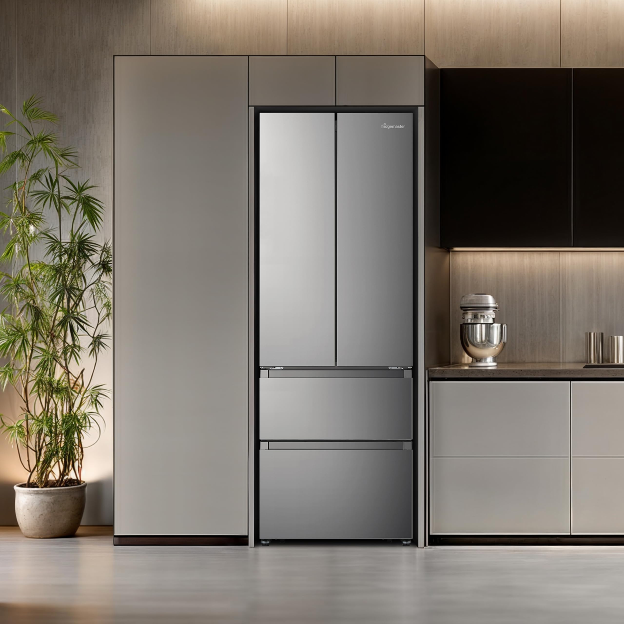 Fridgemaster MF70450ES French Door Fridge Freezer 485L, Total No Frost, Silver, 69.4D x 70.4W x 200H cm, E Rated — view 17